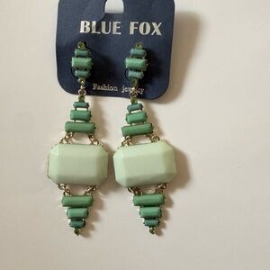 Green Dangle Earrings
